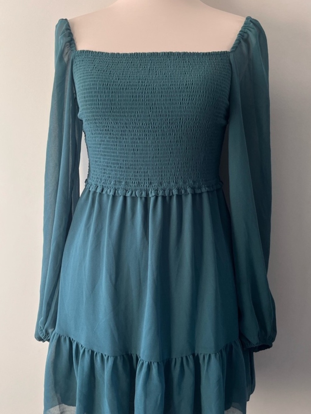 Wilfred Teal Long-Sleeve dress